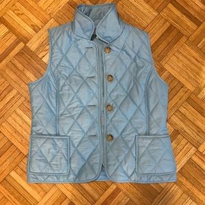 Talbots Quilted Blue Vest